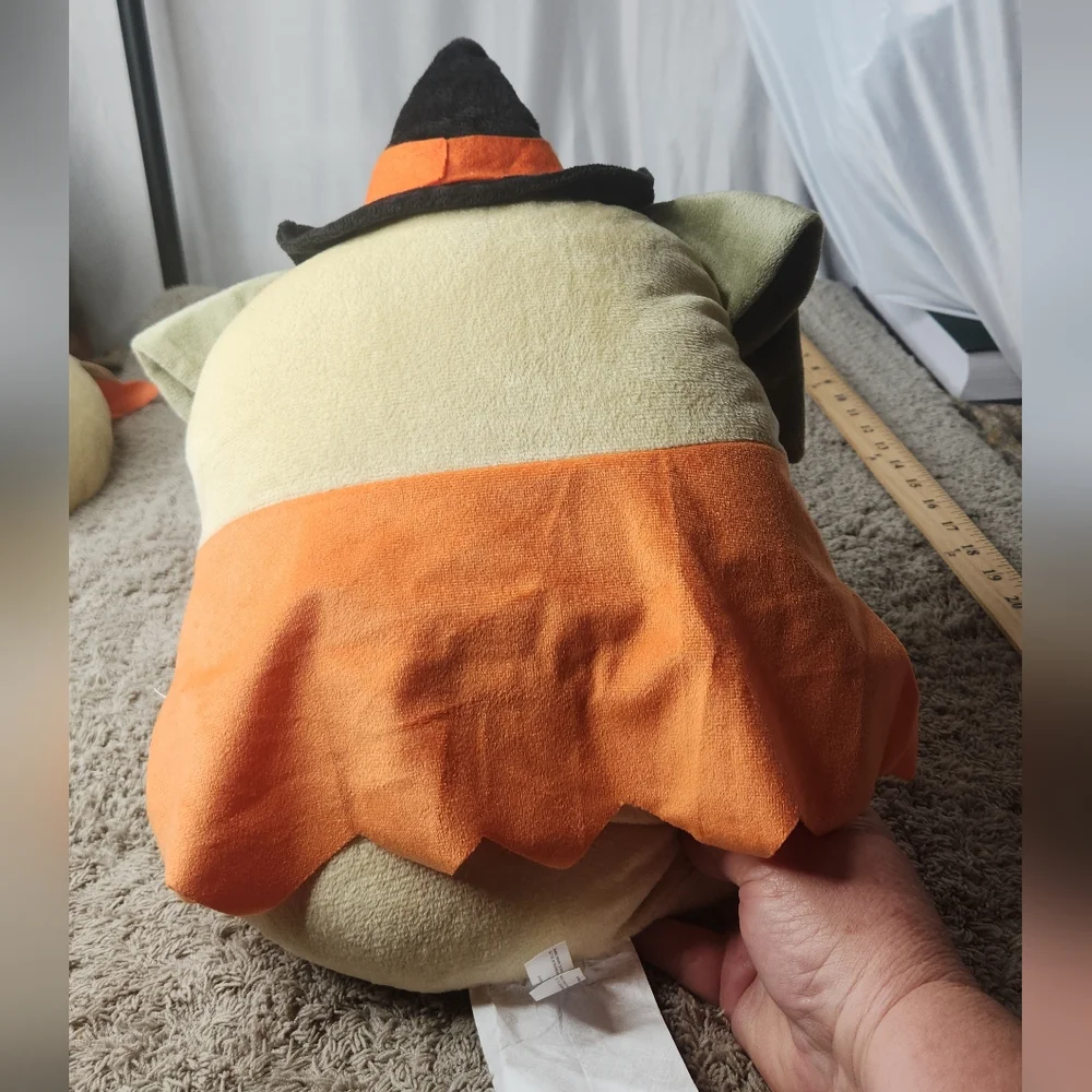 Plush Puppy Halloween Witch Hat Plush - Cream & Orange